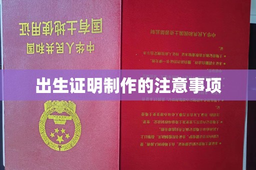 越城出生证明制作的注意事项
