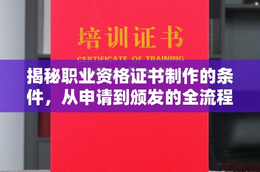 越城揭秘职业资格证书制作的条件，从申请到颁发的全流程解析
