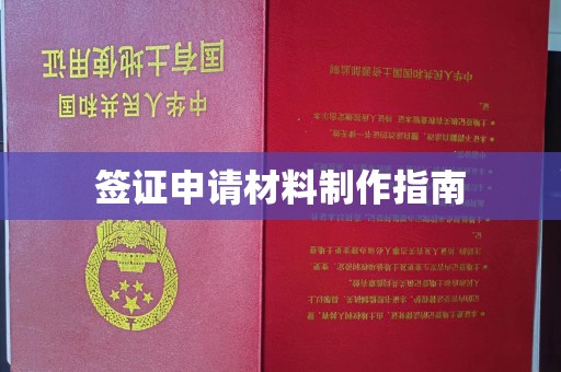 越城签证申请材料制作指南