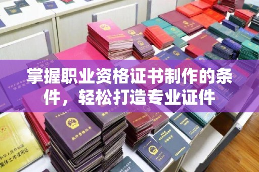 越城掌握职业资格证书制作的条件，轻松打造专业证件